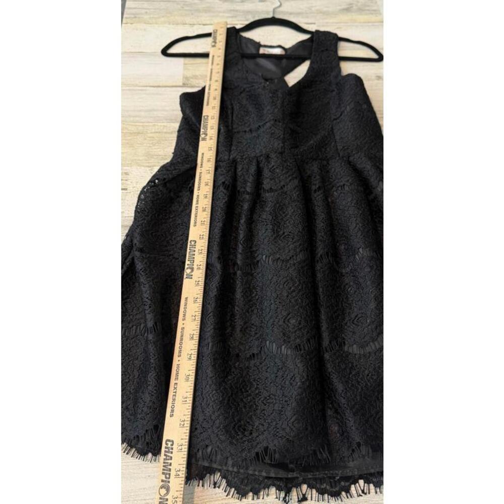 *Altar'd State Chic Black Lace Dress Keyhole Womens Size Large Chic Feminine - Picture 8 of 13